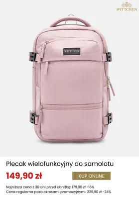 Plecak wielofunkcyjny do samolotu Wittchen promocja w Wittchen