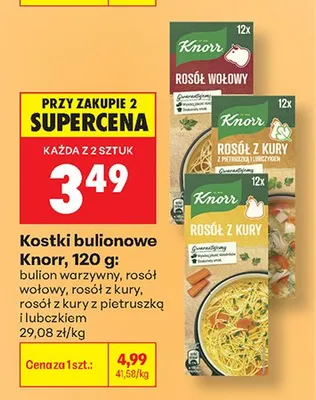 Kostki bulionowe rosół wołowy Knorr promocja w Biedronka