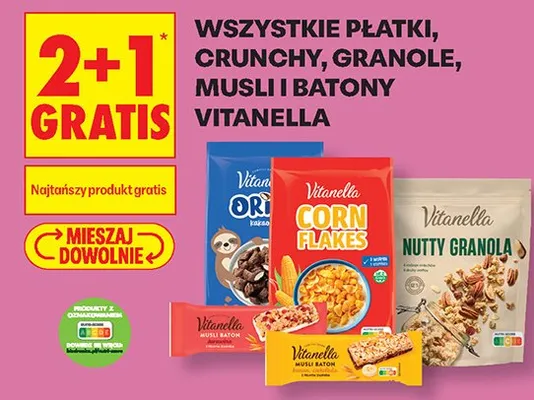 Płatki kukurydziane Vitanella Corn Flakes promocja w Biedronka