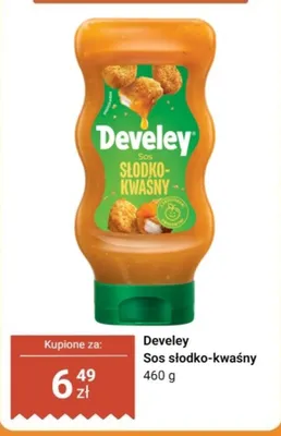Sos słodko-kwaśny Develey promocja w Dino