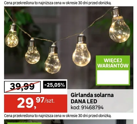 Girlanda solarna DANA LED promocja w Leroy Merlin