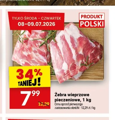 Żebra wieprzowe pieczeniowe promocja w Twój Market