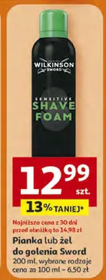 Pianka lub żel do golenia promocja w Auchan