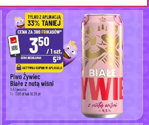 Piwo Żywiec Białe z nutą wiśni promocja w POLOmarket