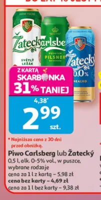 Piwo Žatecký 0,5l promocja w Auchan