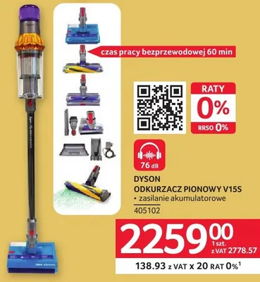 Odkurzacz pionowy DYSON V15S promocja w Selgros
