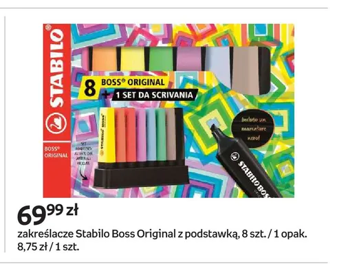 Zakreślacze Stabilo Boss Original z podstawką promocja w Empik