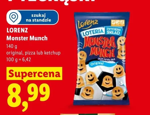 Chrupki Lorenz Monster Munch Ketchup promocja w Lidl