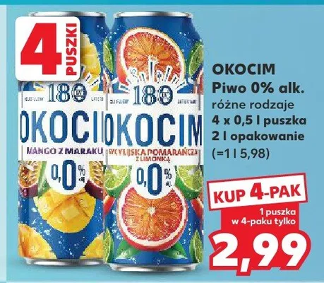 Piwo 0.0%, 0,5 l promocja w Kaufland