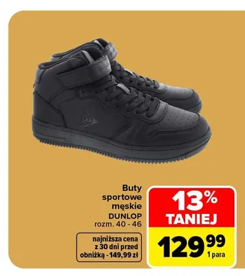 Buty sportowe męskie Dunlop promocja w Carrefour
