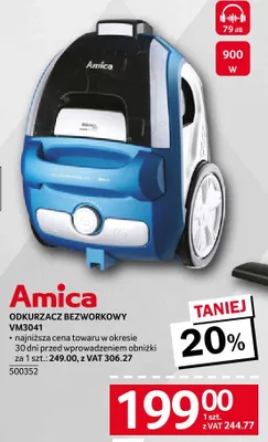 Odkurzacz bezworkowy AMICA VM3041 promocja w Selgros