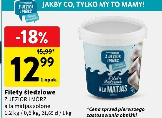 Filety śledziowe a la matjas solone Z Jezior i Mórz promocja w Intermarche