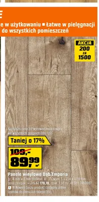 Panele winylowe Dąb Emporia promocja w OBI