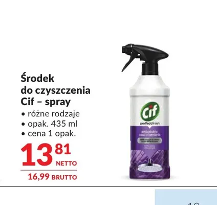 Środek do czyszczenia Cif spray promocja w Makro