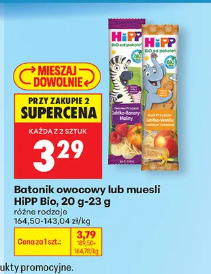 Batonik muesli HiPP Bio Jabłka-Wanilia promocja w Biedronka