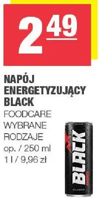 Napój energetyzujący Black promocja w SPAR