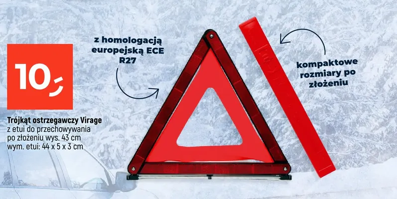 Trójkąt ostrzegawczy Virage z etui do przechowywania promocja w Dealz