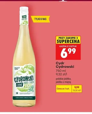 Cydr Cydrowski Jabłko z miętą promocja w Biedronka