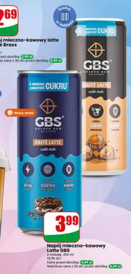 Napój mleczno-kawowy Caffè Latte GBS o smaku lodów krówkowych promocja w Dino