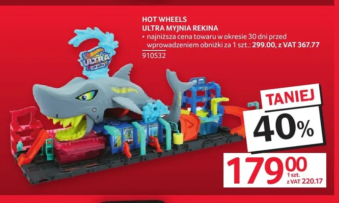 Tor Ultra myjnia rekina Hot Wheels promocja w Selgros