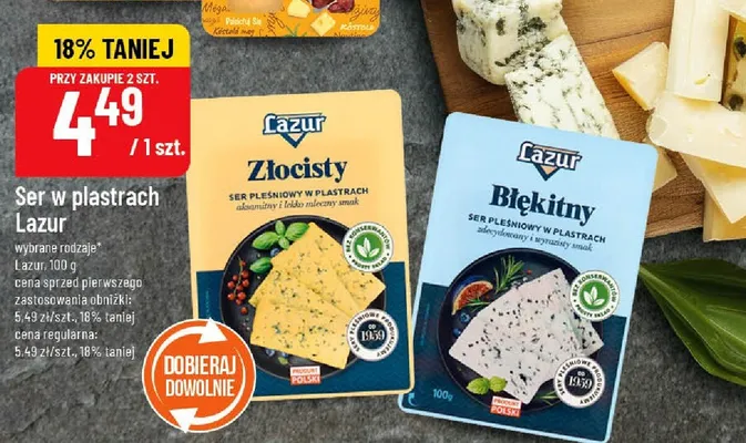 Ser w plastrach Lazur promocja w POLOmarket