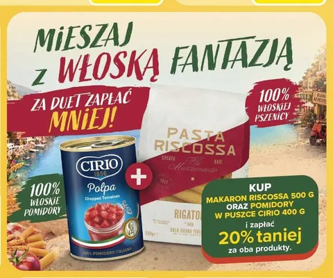 Zestaw makaron Riscossa + polpa Cirio promocja w Carrefour