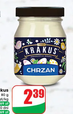 Chrzan tarty 80 g promocja w Dino