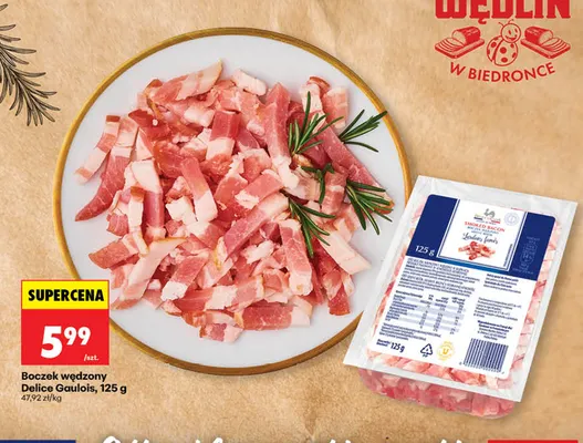 Boczek wędzony Delice Gaulois promocja w Biedronka