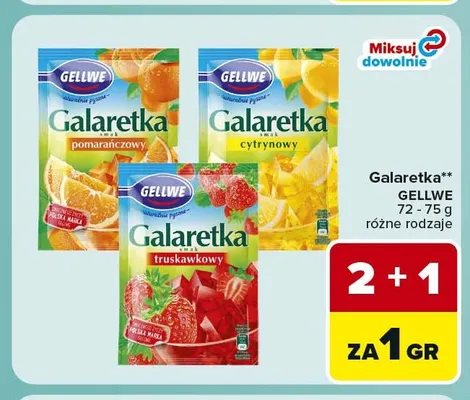 Galaretka smak truskawkowy Gellwe promocja w Carrefour Express