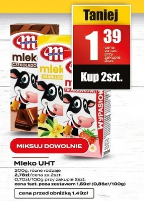 Mleko UHT promocja w Supeco