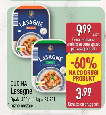 Lasagne Bolognese CUCINA promocja w Aldi