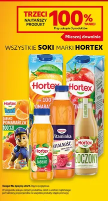 Sok Witamininka jabłko marchew malina Hortex promocja w Kaufland
