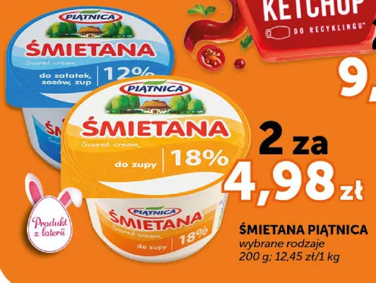 Śmietana wybrane rodzaje promocja w Groszek