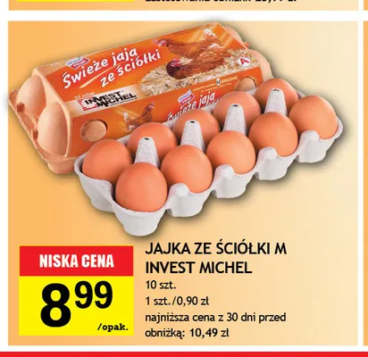 Jajka kurze ze ściółki M Invest Michel promocja w Gram Market