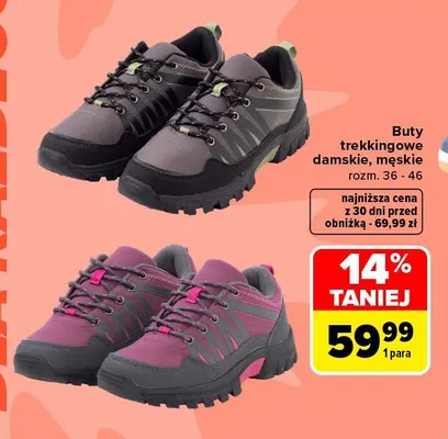 Buty trekkingowe damskie promocja w Carrefour
