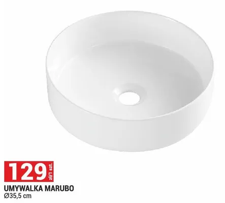 Umywalka nablatowa Marubo Ø35,5cm promocja w Merkury Market