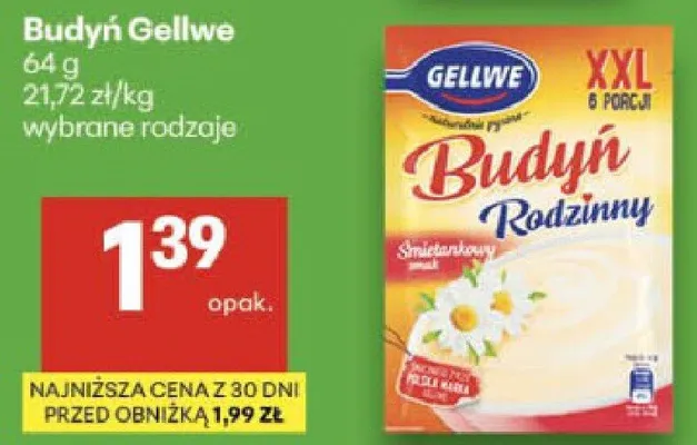 Budyń Gellwe rodzinny promocja w Delikatesy Centrum