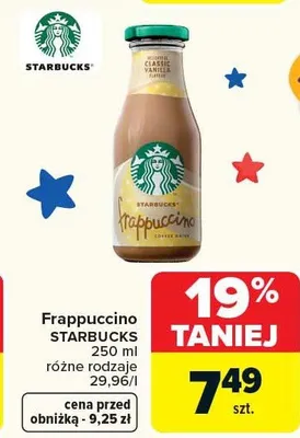 Frappuccino różne rodzaje promocja w Carrefour Market
