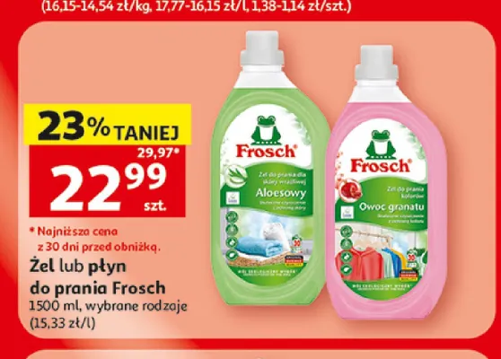 Żel do prania Frosch Aloesowy promocja w Auchan