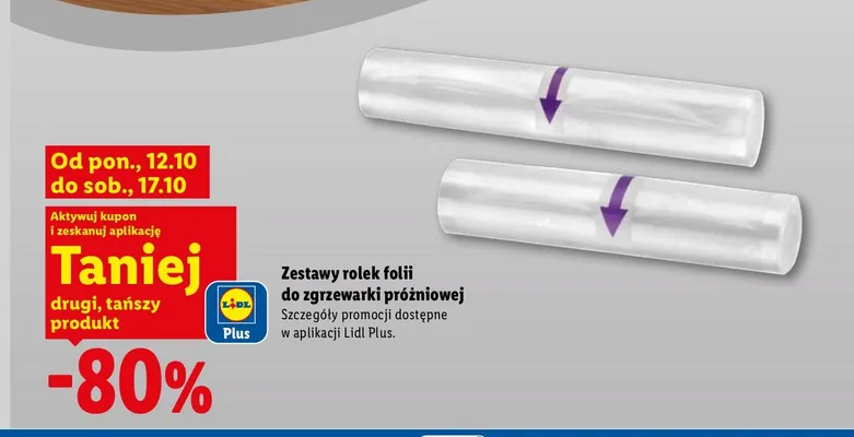 Zestawy rolek folii do zgrzewarki próżniowej Silvercrest promocja w Lidl