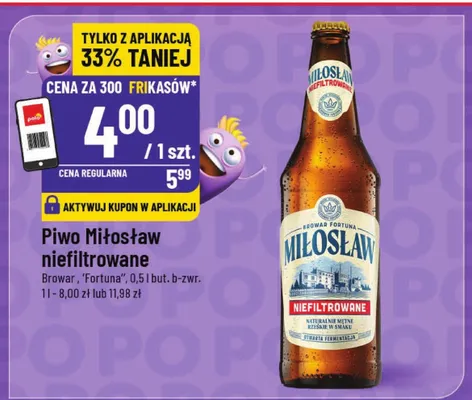 Piwo niefiltrowane promocja w POLOmarket