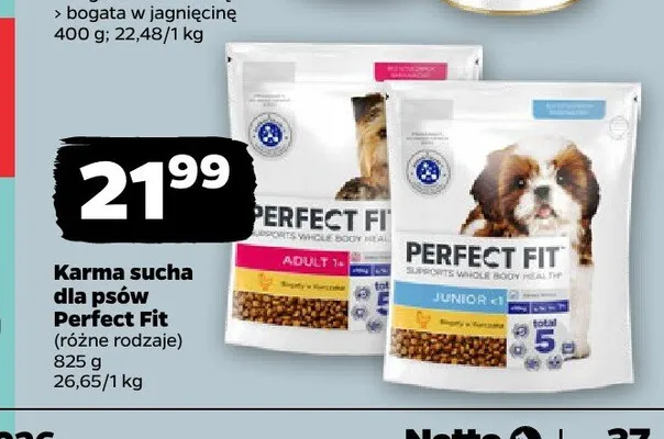 Karma sucha dla psów Perfect Fit promocja w Netto
