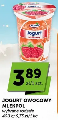 Jogurt owocowy malinowy promocja w ABC