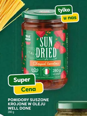 Pomidory suszone krojone w oleju Well Done promocja w Stokrotka