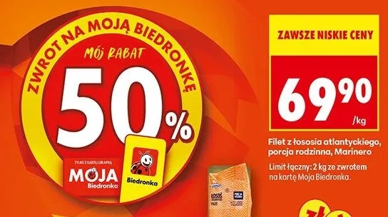 Filet z łososia atlantyckiego, porcje rodzinne Marinero promocja w Biedronka