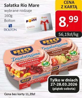 Sałatka Rio Mare wybrane rodzaje promocja w Market Point