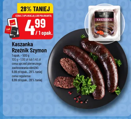 Kaszanka Rzeźnik Szymon promocja w POLOmarket