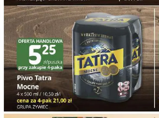 Piwo Tatra Mocne 4-pak promocja w Marketvita