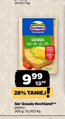 Ser gouda w plastrach Hochland promocja w Netto