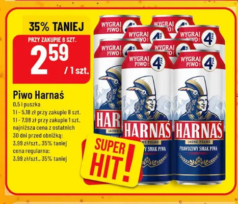 Piwo Harnaś promocja w POLOmarket